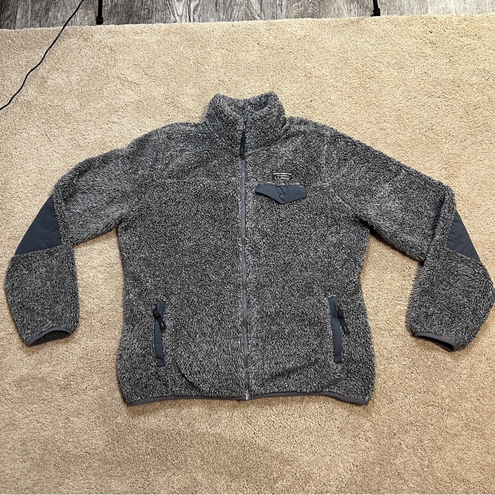 Women’s L.L. Bean Hi Pile Fleece Jacket Size Medium